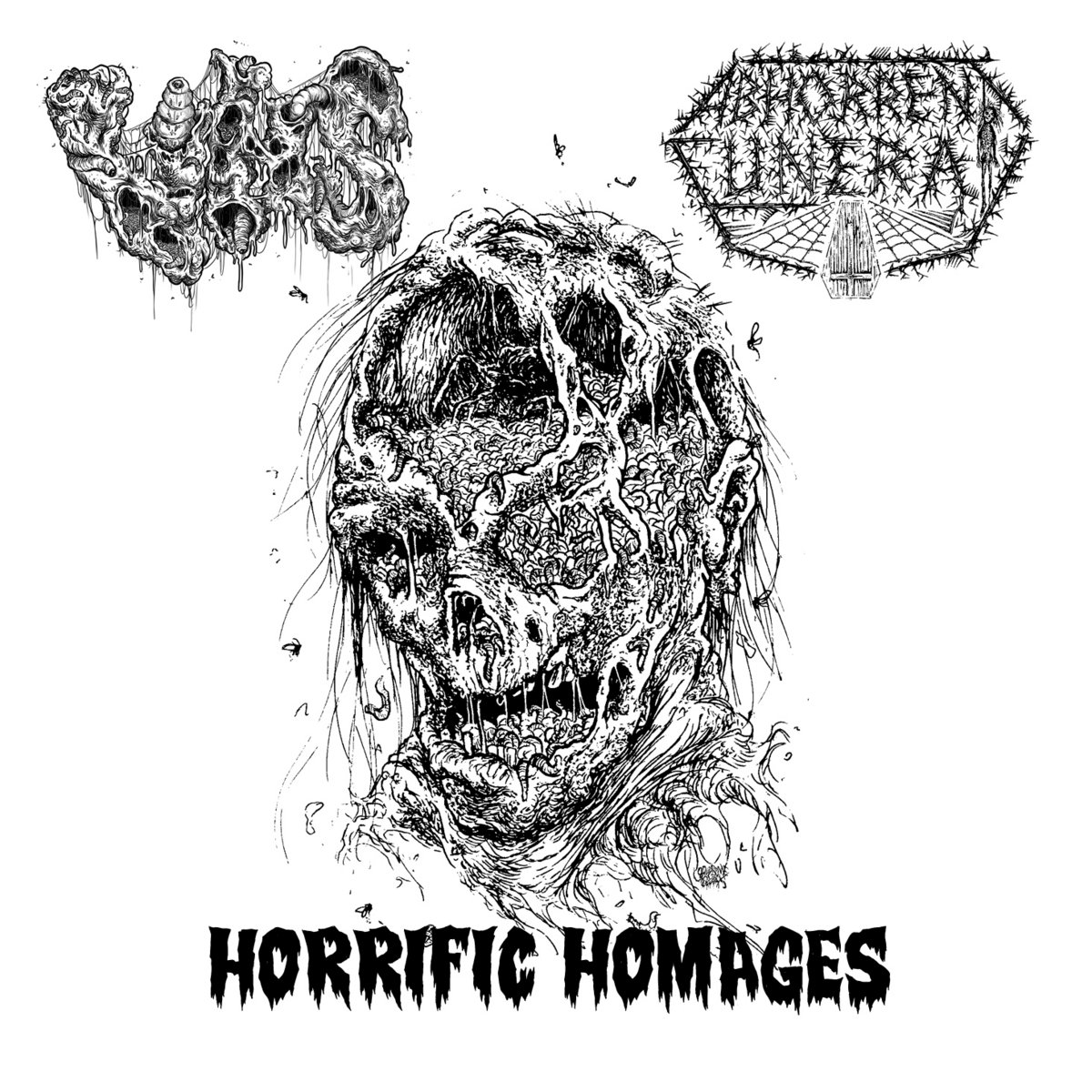 VHS / ABHORRENT FUNERAL - HORRIFIC HOMAGES (2021) [SPLIT] [WMA] [FALLEN ANGEL]