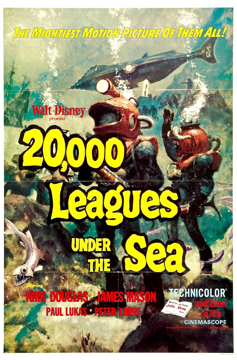 20000 mil podwodnej żeglugi / 20,000 Leagues Under the Sea (1954) [XviD] [720x352] [Lektor PL] [avi]  [FIONA9]